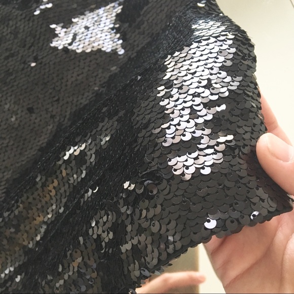 Black Sequins midi skirt - Picture 5 of 6